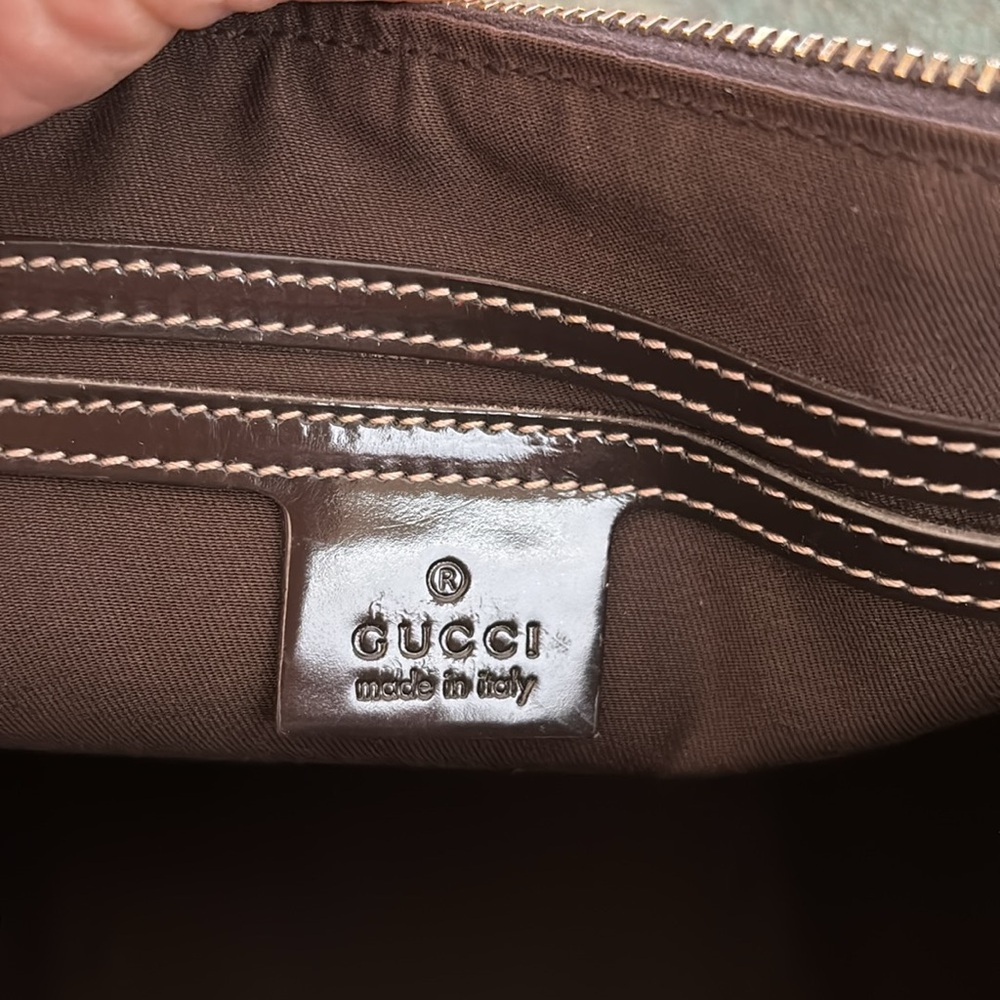GUCCI GG C Canvas Limited Edition Heart Pattern Boston Bag Brown Leather NWOT - Picture 13 of 15